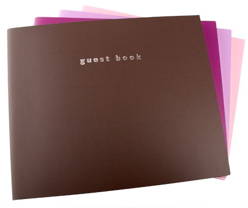 Recycled Leather Guest Book...