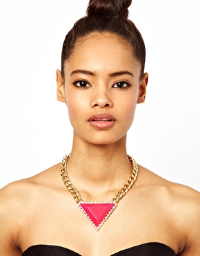 ASOS Curb Chain Triangle Ne...