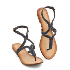 Twinkling Toes Sandal in Iridescent Black | Mod Retro Vintage Sandals | ModCloth.com