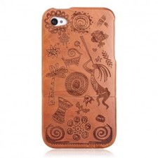 Grace India Totem Wooden Hard Cover Case For Iphone 4/4s