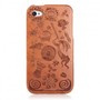 Grace India Totem Wooden Hard Cover Case For Iphone 4/4s