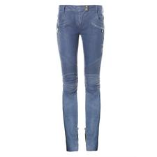 Balmain Leather low-rise skinny trousers